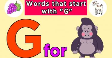 Words That Start With G | 100 Words Start with Letter G