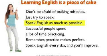 Learning English Is The Piece Of Cake